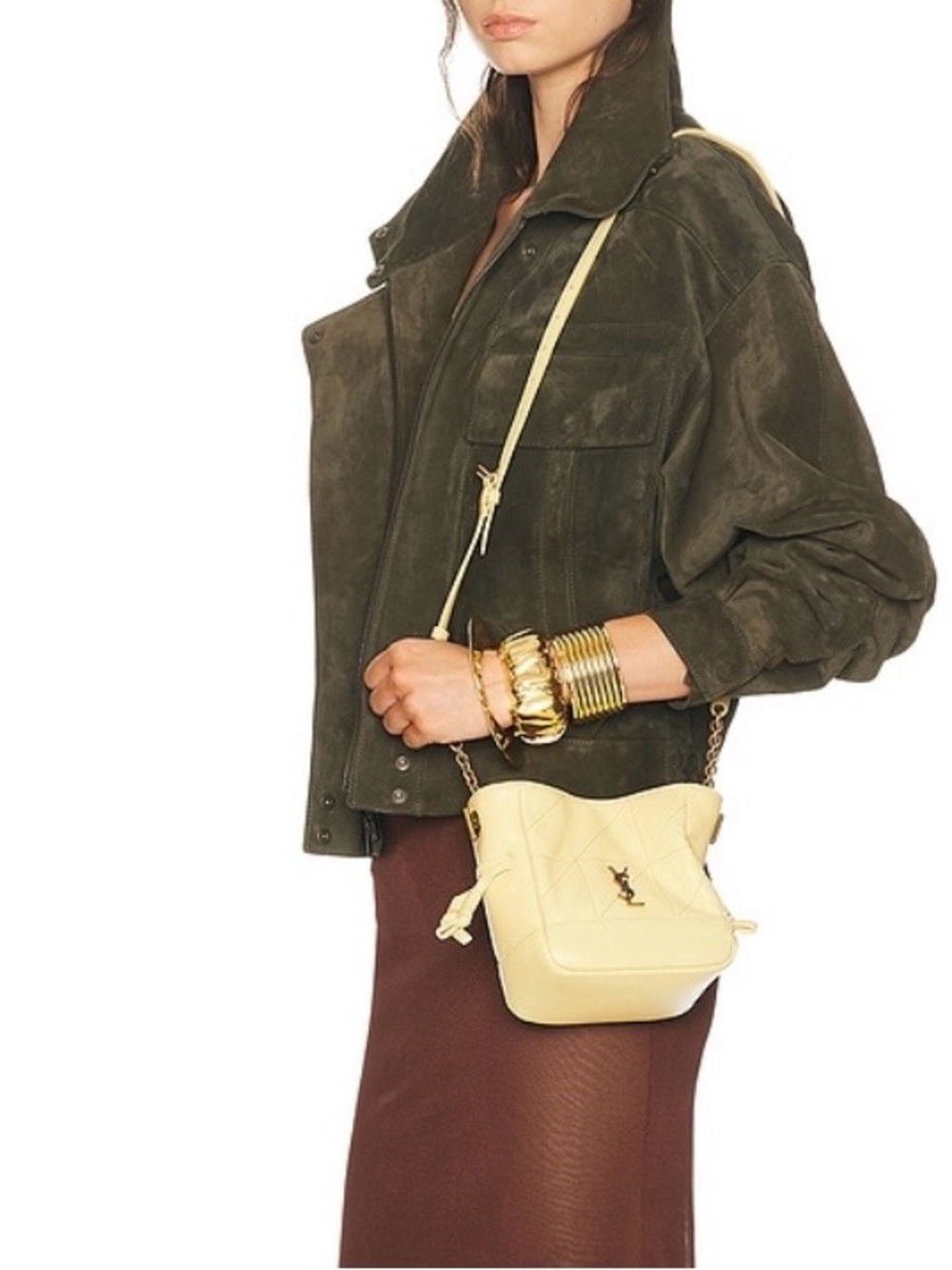 SAINT LAURENT Jamie mini monogram pouch shoulder bag - Picture 2 of 8